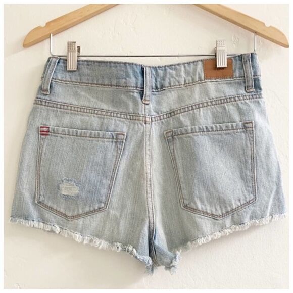 BDG High Rise Dree Cheeky Distressed Jean Shorts - Picture 3 of 8